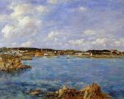 尤金 布丹 : Douarnenez, the Bay, View of Ile Tristan